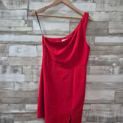 HELLO MOLLY Womens Mini Dress Size L Red 