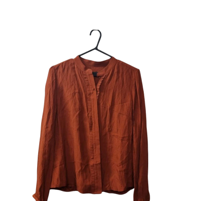 Sportscraft Women's Size 14 Long Sleeve Shirt in Burnt Orange 