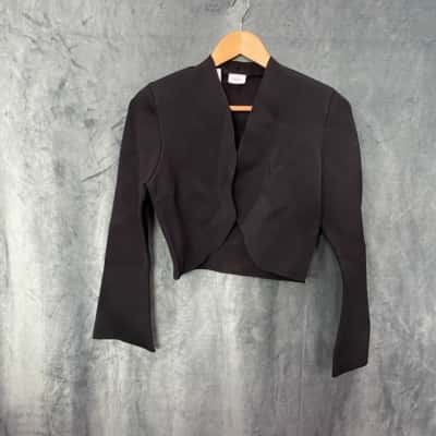 Sheike Womens  knit crop jacket Size M Black  