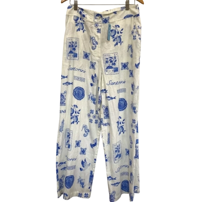 Sportsgirl Womens  Size 12 Casual Pants / Wide Leg Pants Blue / White 