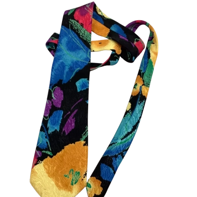 John & Lois Mens Ties Black  / Multicoloured 