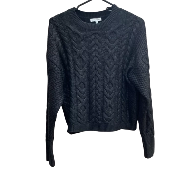 Wayne Cooper Womens Size 12 Black Crew Knit Jumper 