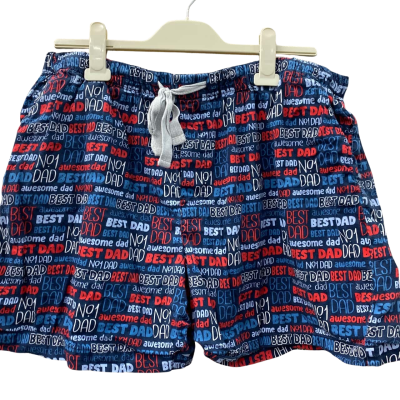 Peter Alexander Mens Navy Blue / Pattern PJ shorts XXL