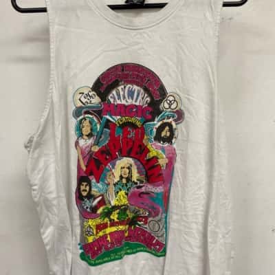 Led zeppelin Womens  Size 18 Singlet Top White 