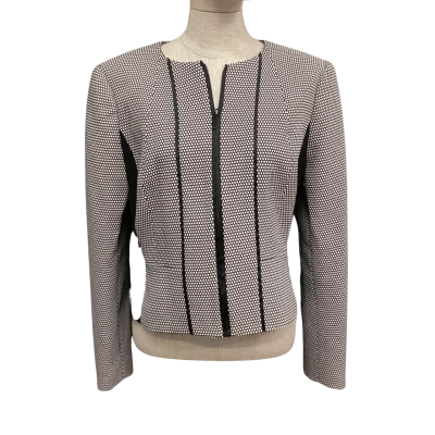 Jane Lamerton Womens  Size 12 Cropped Jacket Black  / White 