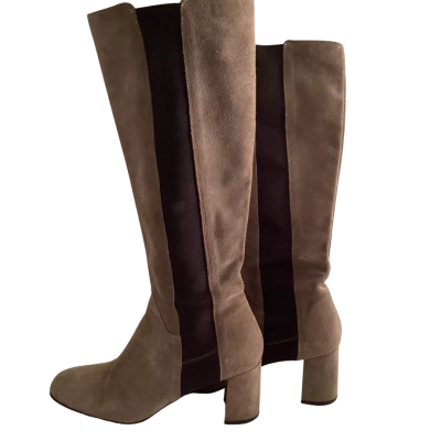  Italian Leather Boots Two-tone