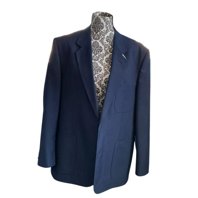 Lubani Mens  Size 23 Blazer Navy Blue 
