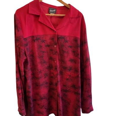 “David” Australian made L.S.Shirt - Womens - Size 20 Red 
