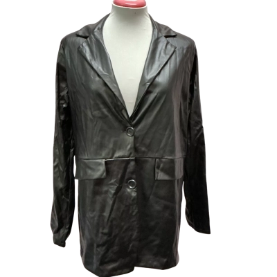 Pretty Little Thing Womens  Size 6 Leather Jacket Black  