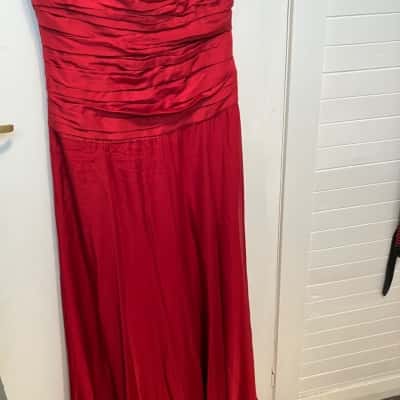 Lisa Ho Womens  Size 14 Strapless Dress Red 