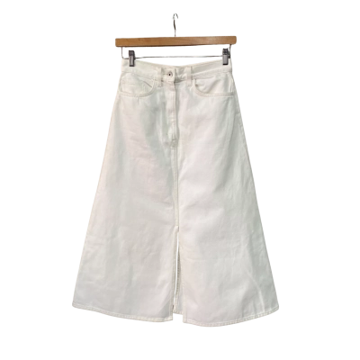COS Womens  Size 36 Denim Skirt White 