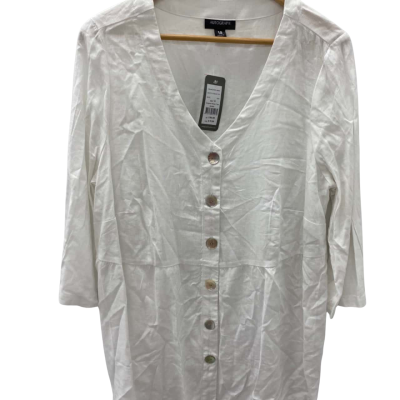 Autograph Womens  Size 14 3/4 Sleeve Top White 
