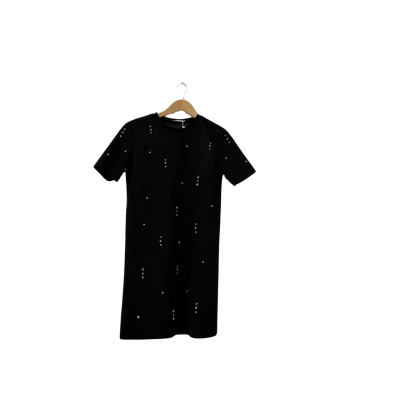 Zara Womens  Size S Short Sleeve Dress  Black  