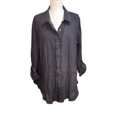 BNWT Autograph Womens 3/4 Sleeve Black Shirt Size 14