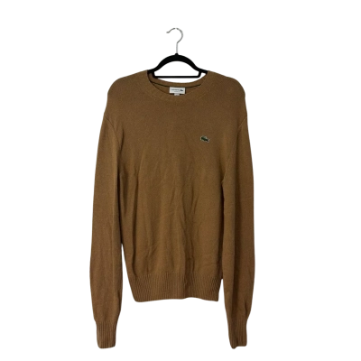Lacoste Classic Fit Crewneck Sweater Size XS Brown 
