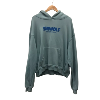  Sirwolf Printing Co Mens  Size L Hoodie Blue 