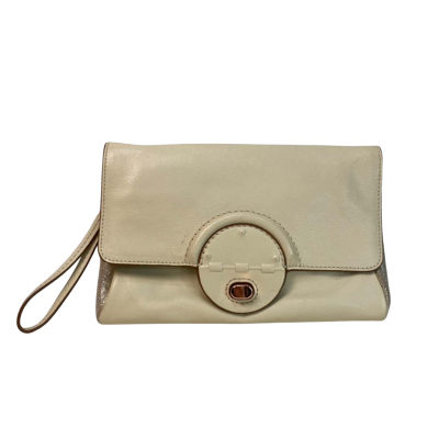 Mimco Womens Clutch Beige / Gold 