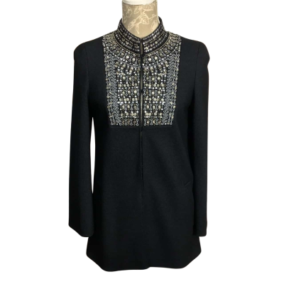 Episode Womens  Size 2 (8-10)Bead Decal Mid Jacket 