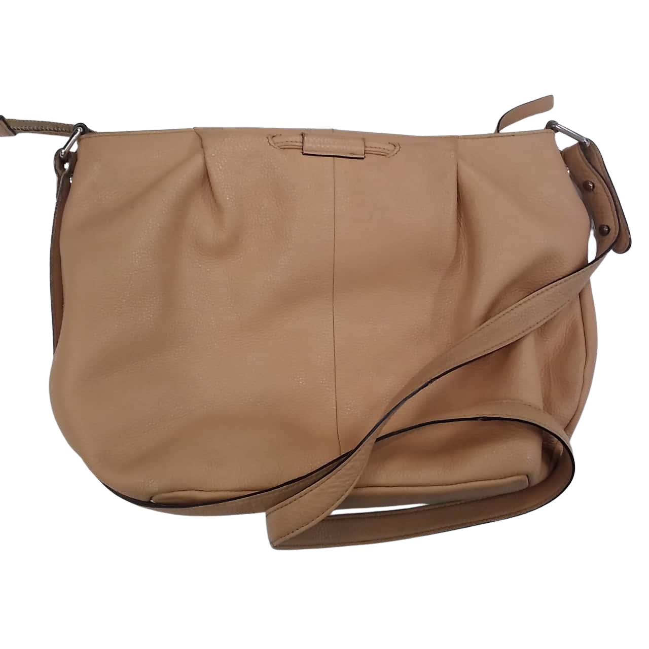 SPORTSCRAFT Beige Leather 504337 Cross Body Bag (460)(s)