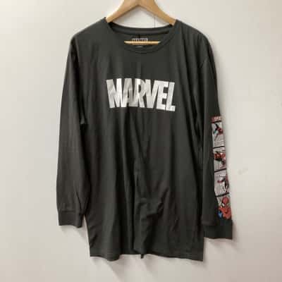 Marvel Mens  Size XXL Long Sleeve Top Spider-Man 80% cotton E