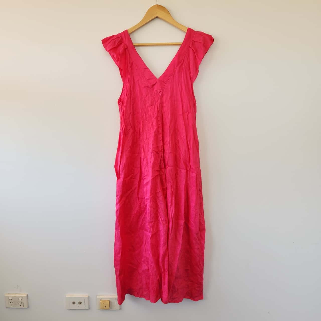 Euphoric Knot Front Maxi Dress - linen