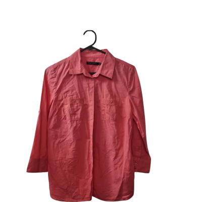 Sportscraft Women's Size 6 Long Sleeve Shirt in Coral 