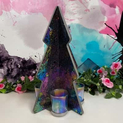 Partylite New Mystic Glimmer Tree Votive Holder 