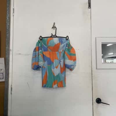L’IDÉE  Womens  Size 8 Mini Dress Blue / Green / Orange 