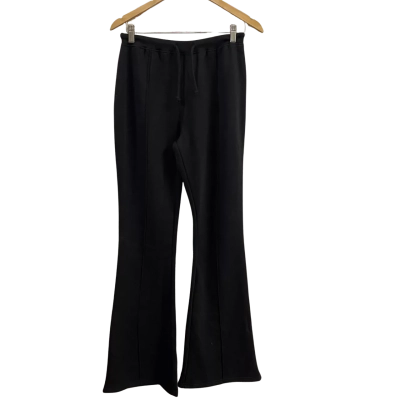 Pretty Little Thing Womens  Size S Tall Black Slim Fit Seam Detail Flare Joggers 