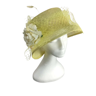 The Hat Studio Womens  One Size Yellow Fascinator Hat