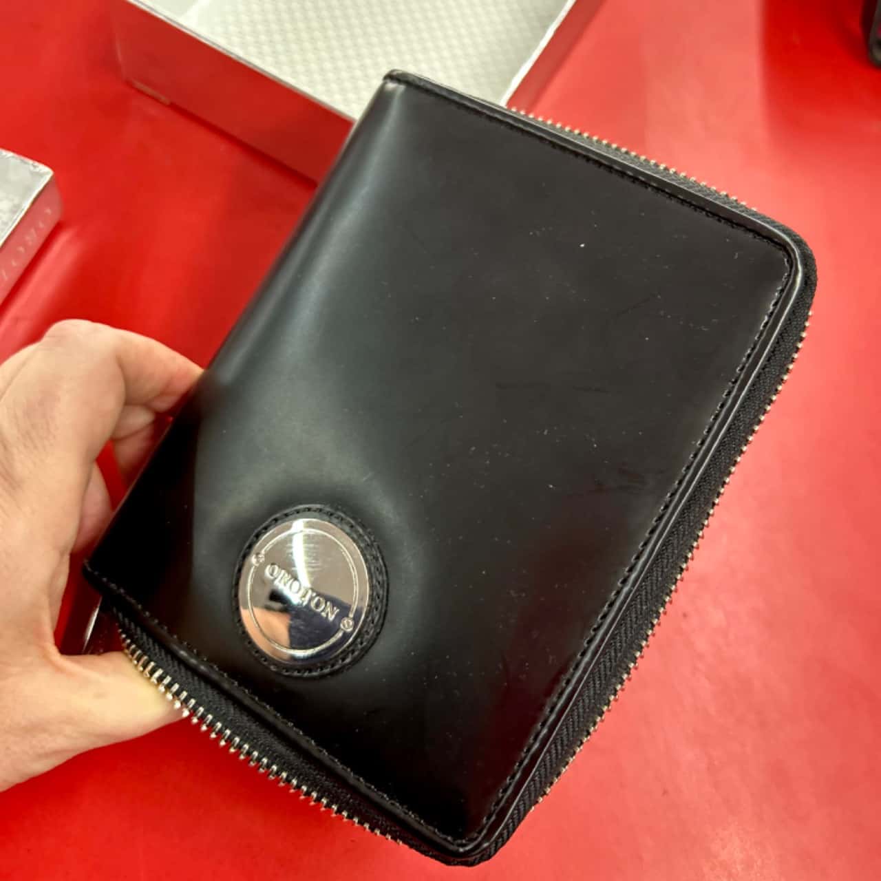 Oroton Metropolis Wallet Black Multi Pocket Zip Around *new without