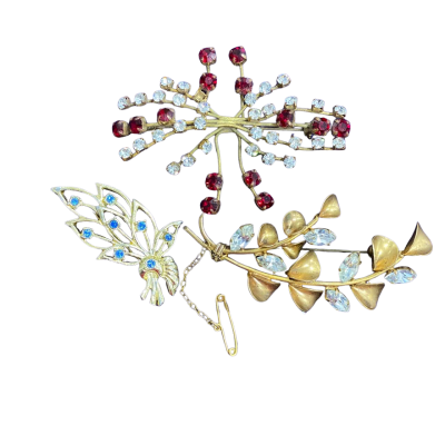  Womens Brooches. 3 vintage styles 