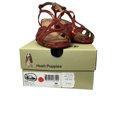 Hush Puppies Womens  Size 38 Sandals Red “Evie” 