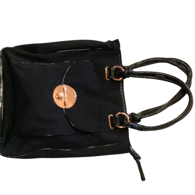 Mimco Black Turnlock Tote Bag Rose Gold Hardware with Original Dust Bag