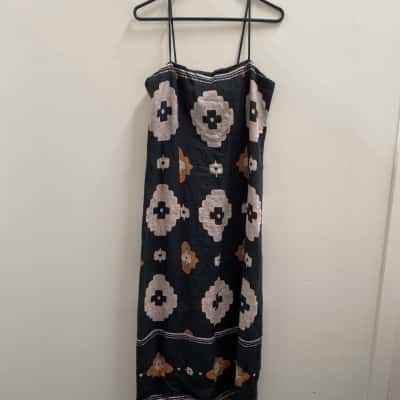 Morrison Womens  Size 3 Shoestring Strap Dress Multicoloured 