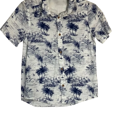 Just Jeans Boys Size 12 Blue / White Shirt