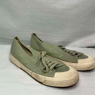 Superga Size UK8 green shoes