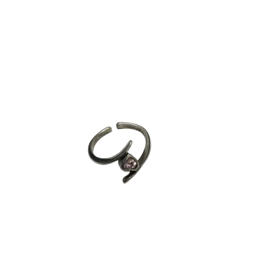 925 Silver Toe-ring With Quartz Love-heart
