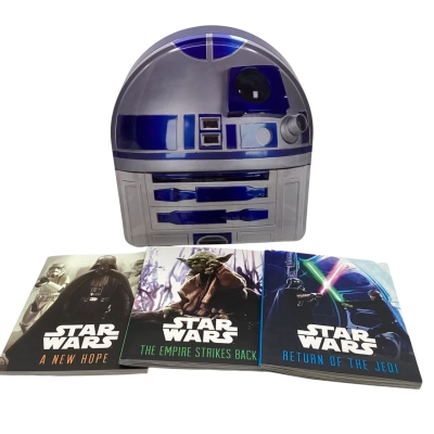 Star Wars R2-D2 Collectible Shaped Tin with Original Trilogy Books    toys