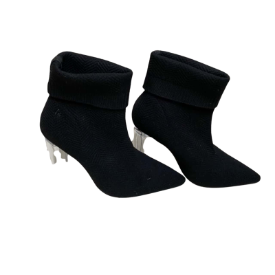 Cuccoo Sock Style Slip On Boots  Womens  Size 6 Black  