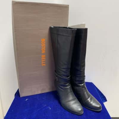 Boston Belle Wellington Style Ladies Size 9 Black Boots