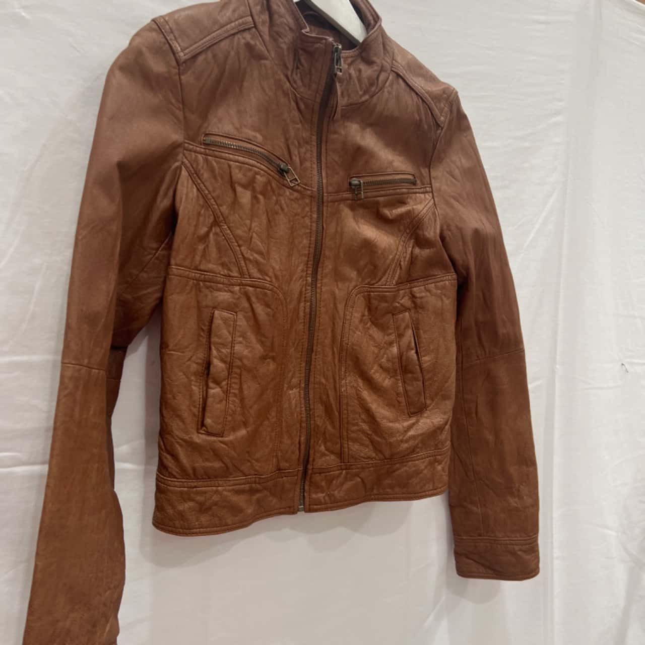 Just Jeans Womens Size 8 Leather Jacket 