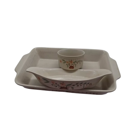 1980s COUNTRY SIDE STONEWARE 3 PIECES