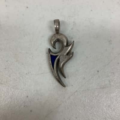 Vintage Men’s 1999 Bico Australia Tribal Blue Stone Pendant