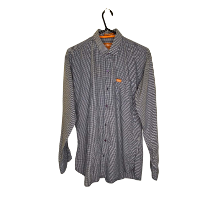 Superdry Mens Long Sleeve Shirt Size XL Blue / White 