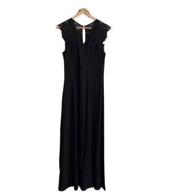 Review Womens  Size 14 Sleeveless Maxi Dress Black 