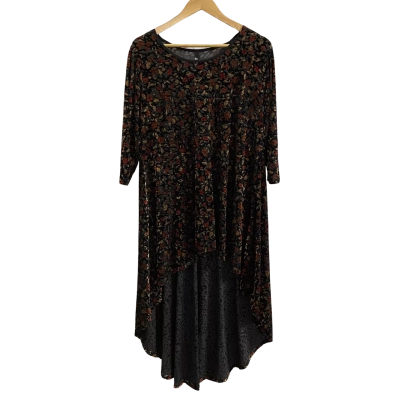 BNWT Taking Shape Womens  Size XS Dress Black  / Orange / Pattern 