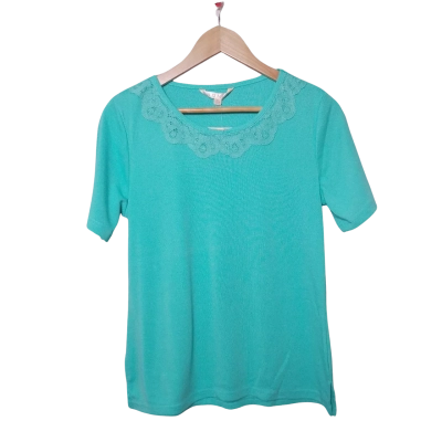 Noni B Women's Size M Turquoise Short Sleeve Top 