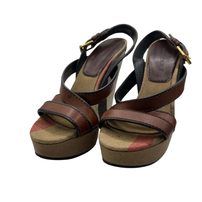  Womens  Size 38 Sandals / Wedges Brown / Gold / Multicoloured 
