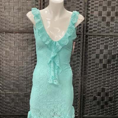 White Fox Womens  Aqua Size XS Bodycon Dress / Mini Dress / Sleeveless Dress  Other 